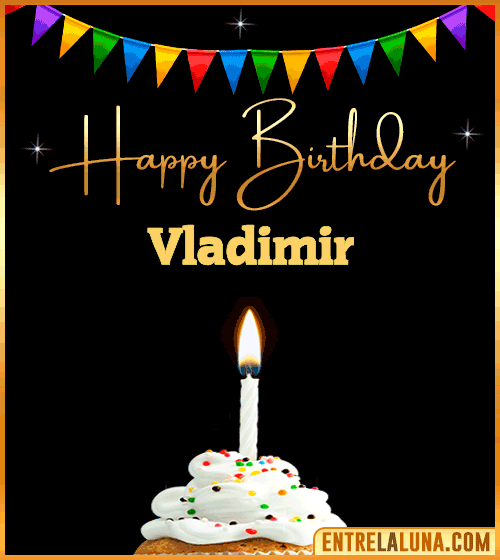 GiF Happy Birthday Vladimir